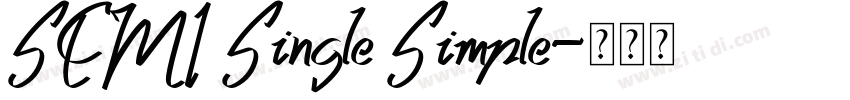 SEMI Single Simple字体转换